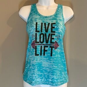 Next Level Apparel Teal 'Live Love Lift' Tank Top